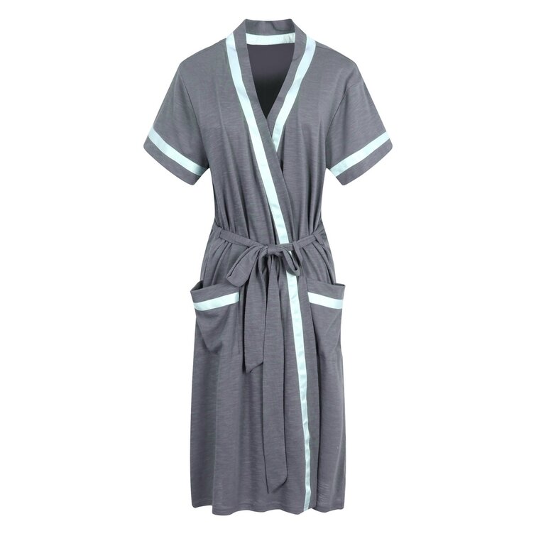 Short sleeve outlet cotton dressing gown